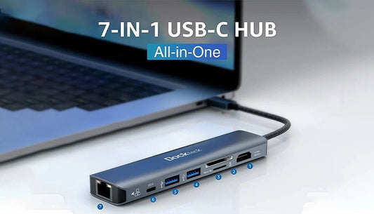 What can you do if your laptop doesn’t have enough ports? The Dockteck 7-in-1 USB-C hub is the perfect solution.