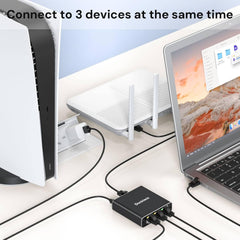 Dockteck Internet Cable Splitter 1 in 3 Out High Speed Switch Network Gigabit，Ethernet Splitter 1 to 3 1000Mbps - Dockteck