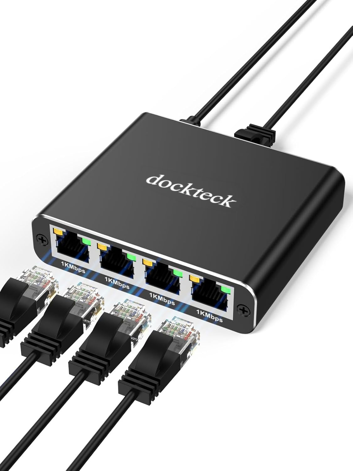 Dockteck Internet Cable Splitter 1 in 4 Out High Speed Switch   - Dockteck