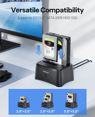 Dockteck USB 3.0 to SATA Dual Bay External Hard Drive Enclosure - Dockteck