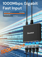 Dockteck Internet Cable Splitter 1 in 4 Out High Speed Switch - Dockteck