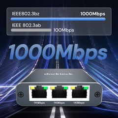 Ethernet Splitter 1 to 3 1000Mbps, Dockteck Internet Cable Splitter - Dockteck