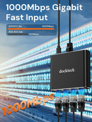 Dockteck Internet Cable Splitter 1 in 4 Out High Speed Switch   - Dockteck