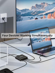 Dockteck Internet Cable Splitter 1 in 4 Out High Speed Switch   - Dockteck