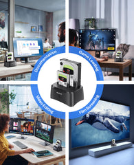 Dockteck USB 3.0 to SATA Dual Bay External Hard Drive Enclosure - Dockteck