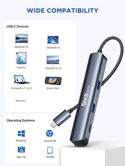 Dockteck 7 in 1 USB C Dongle Multiport Adapter