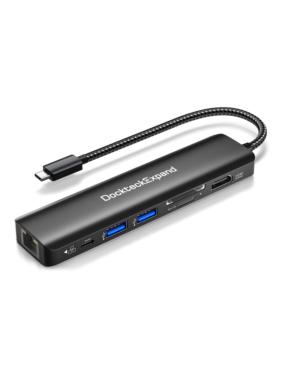 DockteckExpand 7-in-1 USB-C dongle - Seamless 4K 60Hz and superfast data transfer