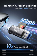 Dockteck 2 in 1 USB 3.0 Card Reader