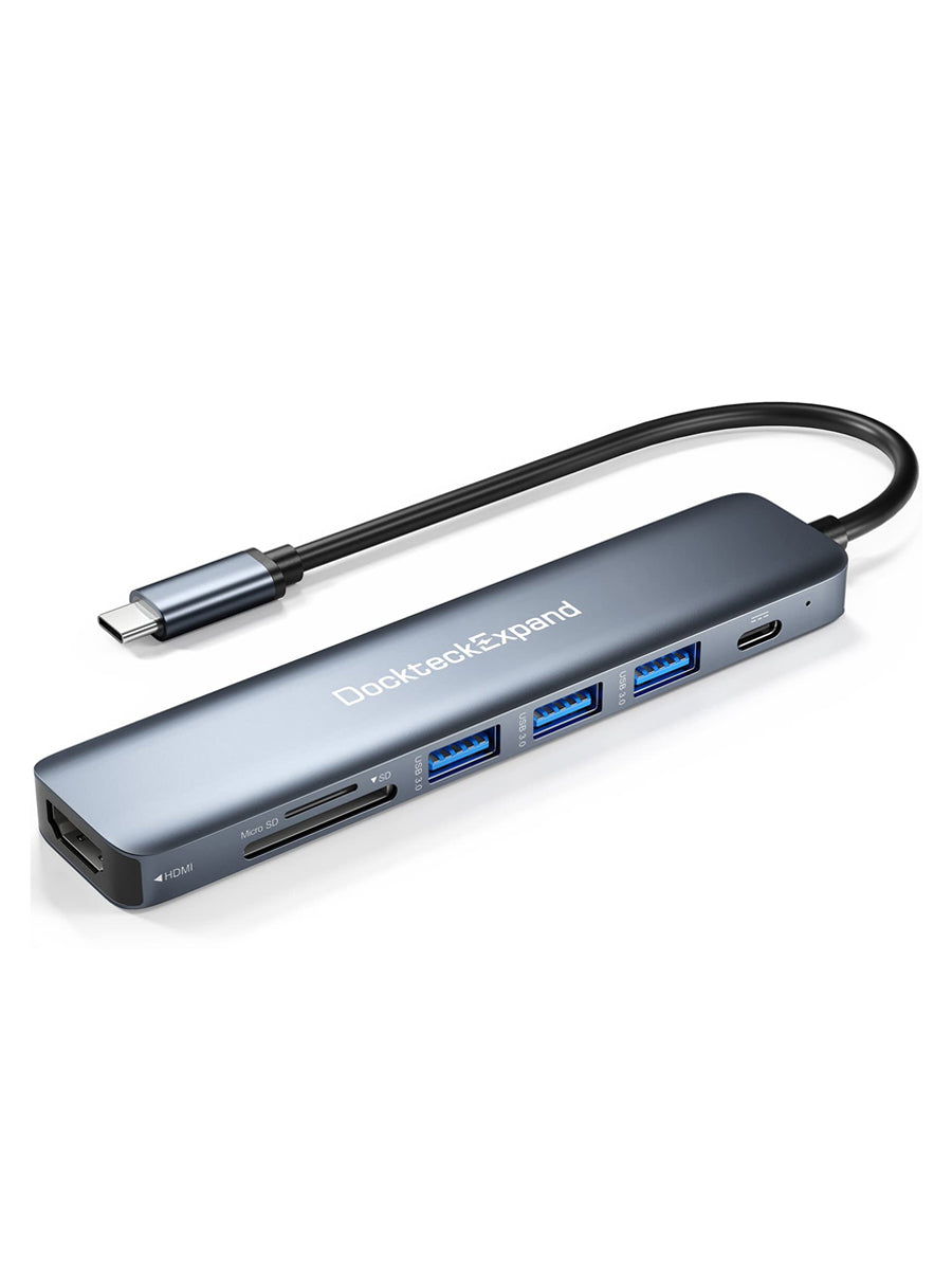 Dockteckexpand 7 in 1 USB-C Multiport Adapter with 4K HDMI - Dockteck