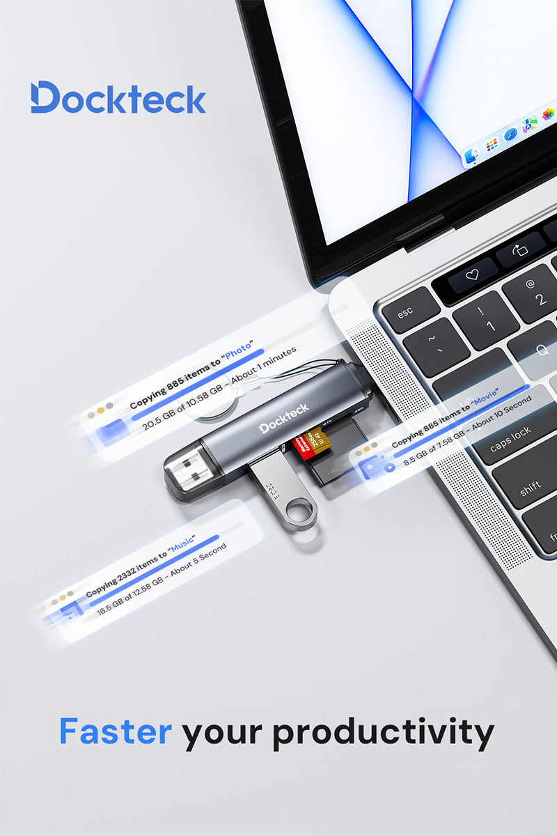 Dockteck 3 in 1 Card Reader - Dockteck