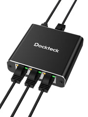 Dockteck Internet Cable Splitter 1 in 3 Out High Speed Switch Network Gigabit，Ethernet Splitter 1 to 3 1000Mbps - Dockteck