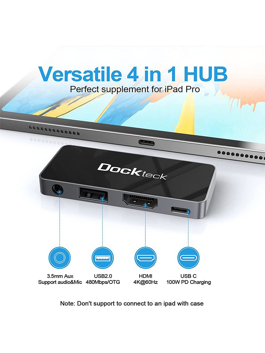 USB C Hub Adapter for iPad Pro 5 in 1 – Dockteck