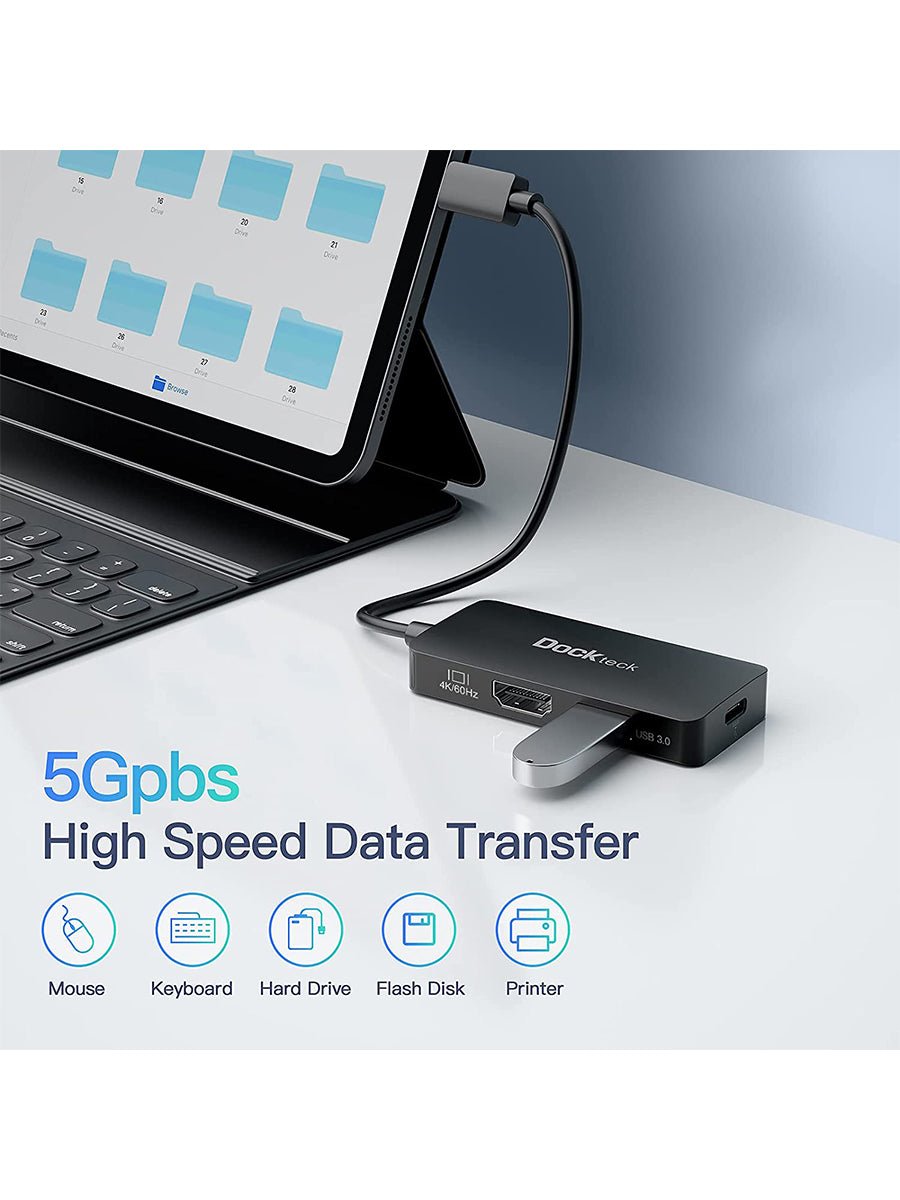 Dockteck 3 in 1 Type C Hub