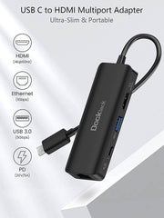 Dockteck 4-in-1 USB C PD Ethernet Hdmi Dongle