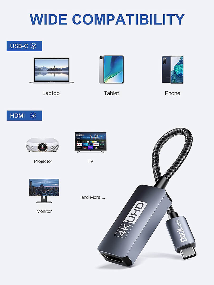 USB C to HDMI Adapter 4K@60Hz