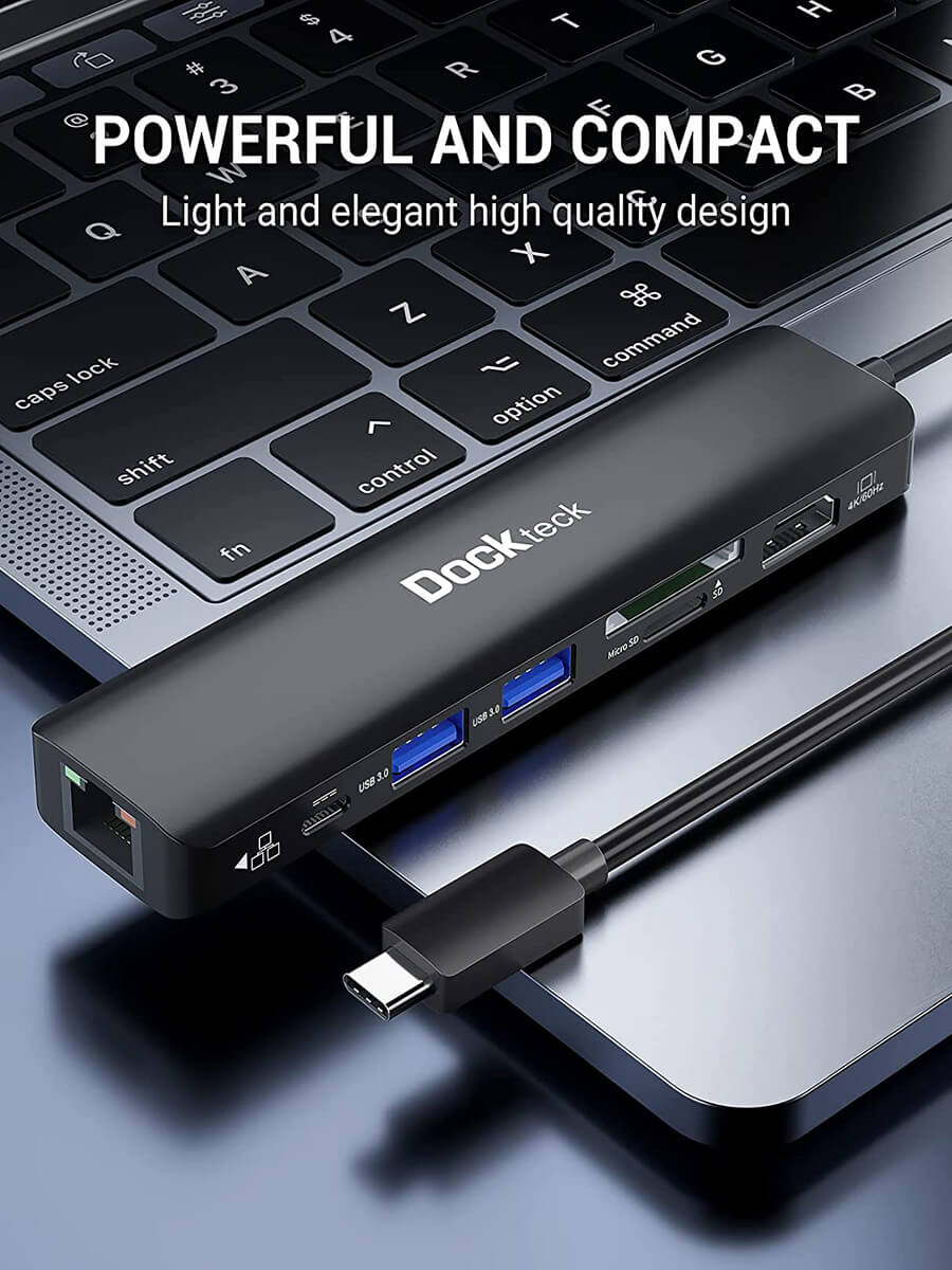 Dockteck 7-in-1 USB C PD Ethernet Hub