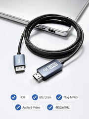 DisplayPort to HDMI Cable 4K 60Hz